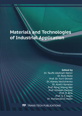 Natsir / Roto / Otrosh |  Materials and Technologies of Industrial Application | Buch |  Sack Fachmedien