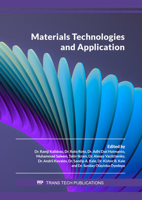 Kalidoss / Roto / Hatmanto |  Materials Technologies and Application | Buch |  Sack Fachmedien