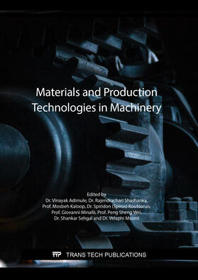 Adimule / Shashanka / Kaloop |  Materials and Production Technologies in Machinery | Buch |  Sack Fachmedien