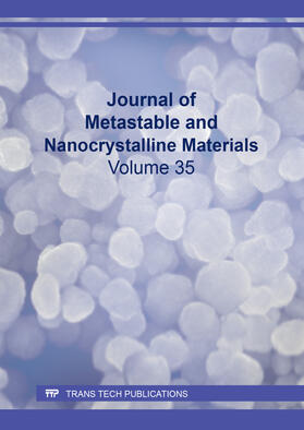Georgarakis / Voropaeva / Siswanto |  Journal of Metastable and Nanocrystalline Materials Vol. 35 | Buch |  Sack Fachmedien