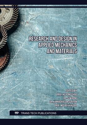 Shao / Suwarno / Suriyan |  Research and Design in Applied Mechanics and Materials | Buch |  Sack Fachmedien