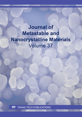 Adimule / Shashanka / Nugroho | Journal of Metastable and Nanocrystalline Materials Vol. 37 | Buch | 978-3-0364-0365-6 | sack.de
