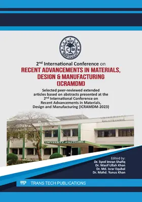 Shafiq / Khan / Equbal |  2nd International Conference on Recent Advancements in Materials, Design & Manufacturing (ICRAMDM) | Buch |  Sack Fachmedien