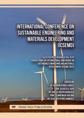 Abioye / Ajayi / Babalola |  International Conference on Sustainable Engineering and Materials Development (ICSEMD) | Buch |  Sack Fachmedien