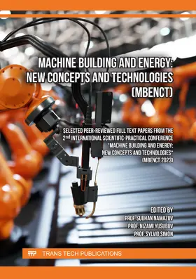 Namazov / Yusubov / Simon |  Machine Building and Energy: New Concepts and Technologies (MBENCT) | eBook | Sack Fachmedien