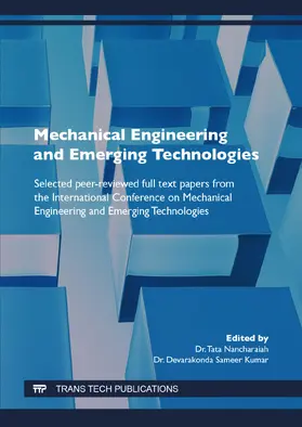 Nancharaiah / Sameer Kumar |  Mechanical Engineering and Emerging Technologies | eBook | Sack Fachmedien