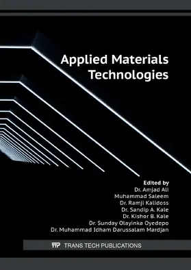 Ali / Saleem / Kalidoss |  Applied Materials Technologies | eBook | Sack Fachmedien