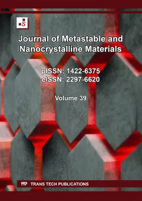 Sutjipto / Adimule |  Journal of Metastable and Nanocrystalline Materials Vol. 39 | eBook | Sack Fachmedien