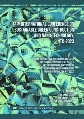 Shebl / Helal / Shoukry |  14th International Conference on Sustainable Green Construction and Nano-Technology, NTC-2023 | eBook | Sack Fachmedien