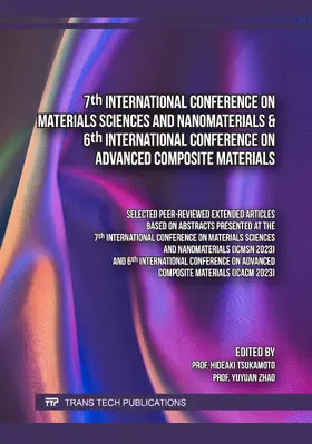 Tsukamoto / Zhao |  7th International Conference on Materials Sciences and Nanomaterials & 6th International Conference on Advanced Composite Materials | eBook | Sack Fachmedien