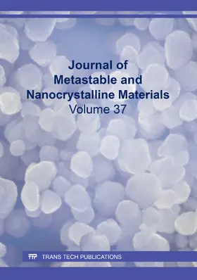 Adimule / Shashanka / Nugroho |  Journal of Metastable and Nanocrystalline Materials Vol. 37 | eBook | Sack Fachmedien