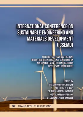 Abioye / Ajayi / Babalola |  International Conference on Sustainable Engineering and Materials Development (ICSEMD) | eBook | Sack Fachmedien