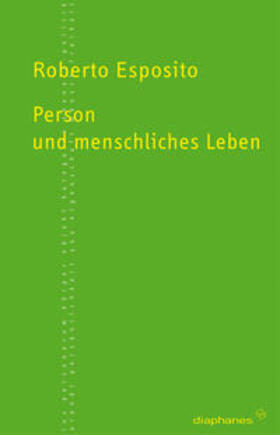 Esposito |  Person und menschliches Leben | Buch |  Sack Fachmedien