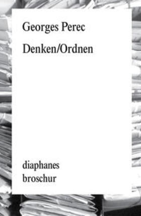 Perec |  Denken/Ordnen | Buch |  Sack Fachmedien