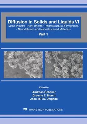 Öchsner / Murch / Delgado |  Diffusion in Solids and Liquids VI | Buch |  Sack Fachmedien