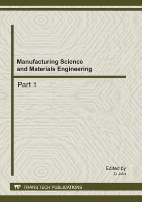 Jian |  Manufacturing Science and Materials Engineering | Buch |  Sack Fachmedien