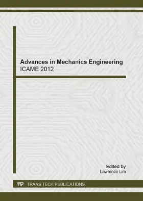 Lim |  Advances in Mechanics Engineering | Buch |  Sack Fachmedien