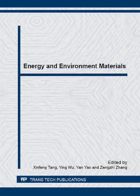 Tang / Wu / Yao |  Energy and Environment Materials | Buch |  Sack Fachmedien