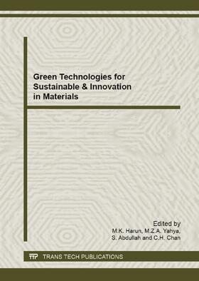 Harun / Yahya / Abdullah |  Green Technologies for Sustainable & Innovation in Materials | Buch |  Sack Fachmedien