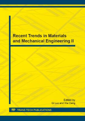Luo / Deng | Recent Trends in Materials and Mechanical Engineering II | Buch | 978-3-03785-869-1 | sack.de