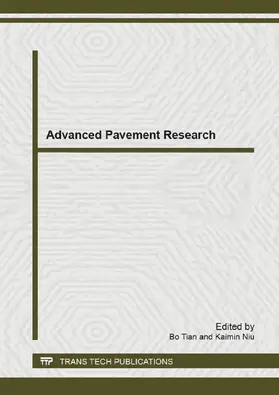 Tian / Niu |  Advanced Pavement Research | Buch |  Sack Fachmedien