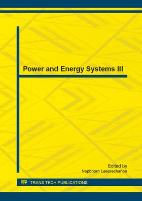 Leeprechanon |  Power and Energy Systems III | Buch |  Sack Fachmedien
