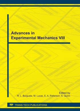 Burguete / Lucas / Patterson |  Advances in Experimental Mechanics VIII | Sonstiges |  Sack Fachmedien