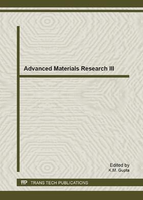 Gupta |  Advanced Materials Research III | Sonstiges |  Sack Fachmedien