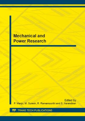 Manju / Suresh / Ramamoorthi |  Mechanical and Power Research | Sonstiges |  Sack Fachmedien