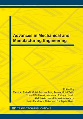 Zulkefli / Salit / Mohd Tahir |  Advances in Mechanical and Manufacturing Engineering | Sonstiges |  Sack Fachmedien