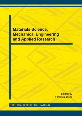 Zhang |  Materials Science, Mechanical Engineering and Applied Research | Sonstiges |  Sack Fachmedien