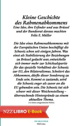 Müller |  Kleine Geschichte des Rahmenabkommens | eBook | Sack Fachmedien