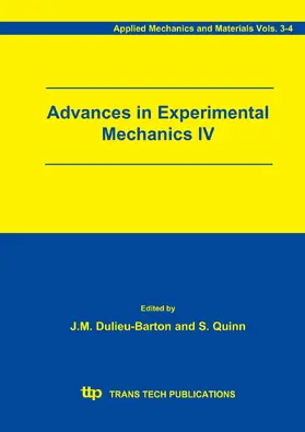 Dulieu-Barton / Quinn |  Advances in Experimental Mechanics IV | eBook | Sack Fachmedien