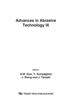 Guo / Kuriyagawa / Wang |  Advances in Abrasive Technology IX | eBook | Sack Fachmedien