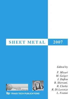 Micari / Geiger / Duflou |  Sheet Metal 2007 | eBook | Sack Fachmedien