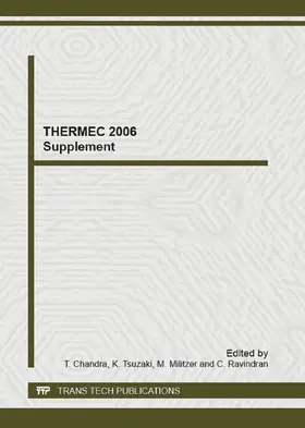 Chandra / Tsuzaki / Militzer |  THERMEC 2006 Supplement | eBook | Sack Fachmedien