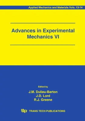 Dulieu-Barton / Lord / Greene |  Advances in Experimental Mechanics VI | eBook | Sack Fachmedien