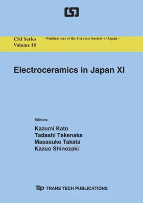 Kato / Takenaka / Takata |  Electroceramics in Japan XI | eBook | Sack Fachmedien