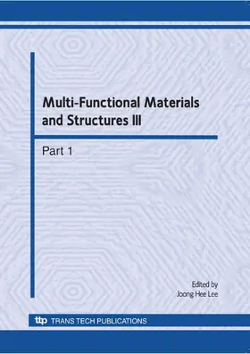 Lee |  Multi-Functional Materials and Structures III | eBook | Sack Fachmedien