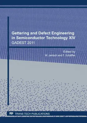 Jantsch / Schäffler |  Gettering and Defect Engineering in Semiconductor Technology XIV | eBook | Sack Fachmedien