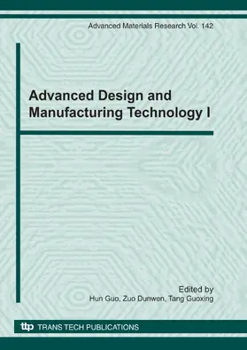 Guo / Zuo / Tang |  Advanced Design and Manufacturing Technology I | eBook | Sack Fachmedien