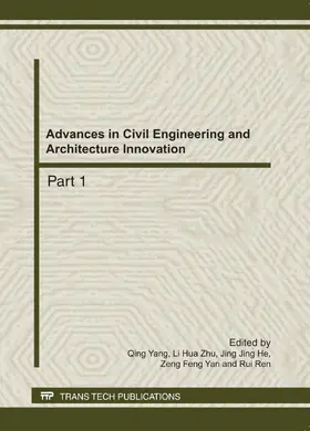 Yang / Zhu / He |  Advances in Civil Engineering and Architecture Innovation | eBook | Sack Fachmedien