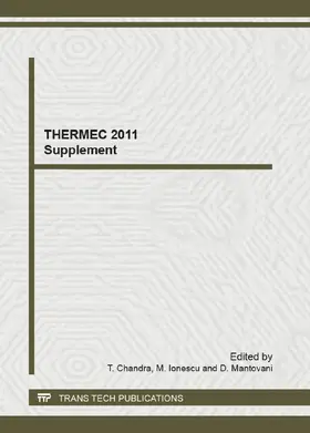 Chandra / Ionescu / Mantovani |  THERMEC 2011 Supplement | eBook | Sack Fachmedien