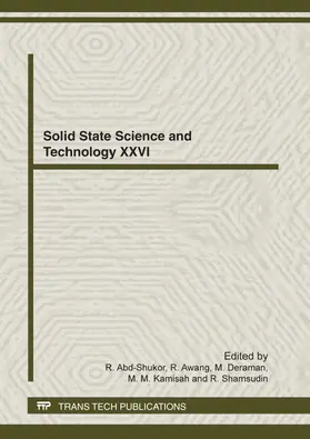 Abd-Shukor / Awang / Deraman |  Solid State Science and Technology XXVI | eBook | Sack Fachmedien