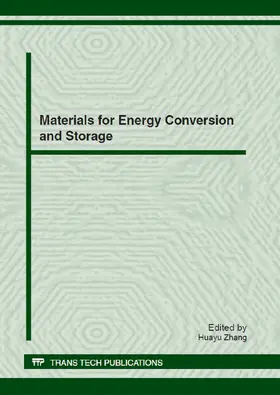 Zhang |  Materials for Energy Conversion and Storage | eBook | Sack Fachmedien