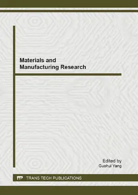 Yang |  Materials and Manufacturing Research | eBook | Sack Fachmedien