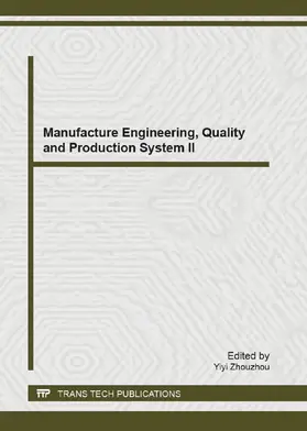 Zhouzhou |  Manufacture Engineering, Quality and Production System II | eBook | Sack Fachmedien