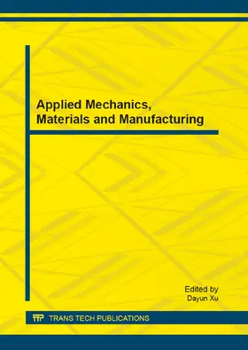 Xu |  Applied Mechanics, Materials and Manufacturing | eBook | Sack Fachmedien