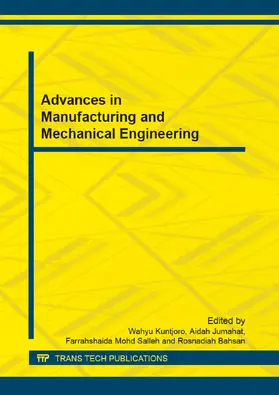 Kuntjoro / Jumahat / Mohd Salleh |  Advances in Manufacturing and Mechanical Engineering | eBook | Sack Fachmedien