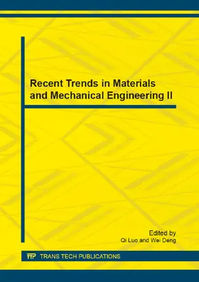 Luo / Deng |  Recent Trends in Materials and Mechanical Engineering II | eBook | Sack Fachmedien